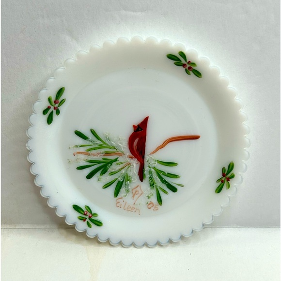 Vintage Pairpoint Pressed Glass Cup Plates SOLD in Set of Two (2) 🟢 left - Picture 9 of 9